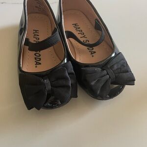 Black Dress Shoes for Kids with Bow